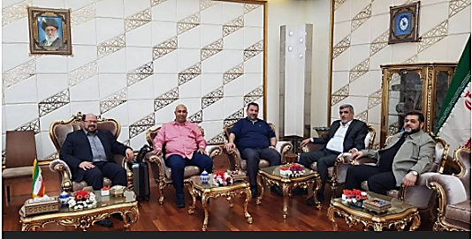 The delegation of senior Hamas figures, led by Izzat al Rishq (second from the right), in Tehran (official Hamas website, August 4, 2017).