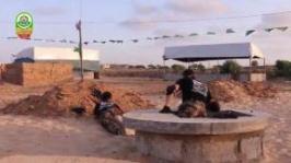 Taking over an IDF post. Right: Emerging from a tunnel (Facebook page of Rafah24, July 26, 2017).