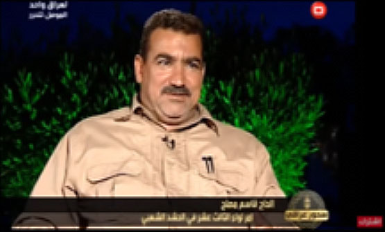 Qassem Mosleh, Commander of the Popular Mobilization’s 13th Brigade who now serves as commander of the western sector of Al-Anbar Province (Al-Sumaria YouTube account, June 20, 2017)