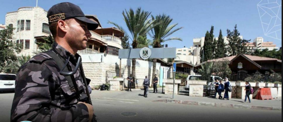 Security forces deploy to guard the arrival of the Palestinian national consensus government in the Gaza Strip (Facebook page of Shehab, October 1, 2017).