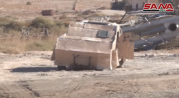 Armored car bomb self-manufactured by ISIS (SANA YouTube account, October 19, 2017)