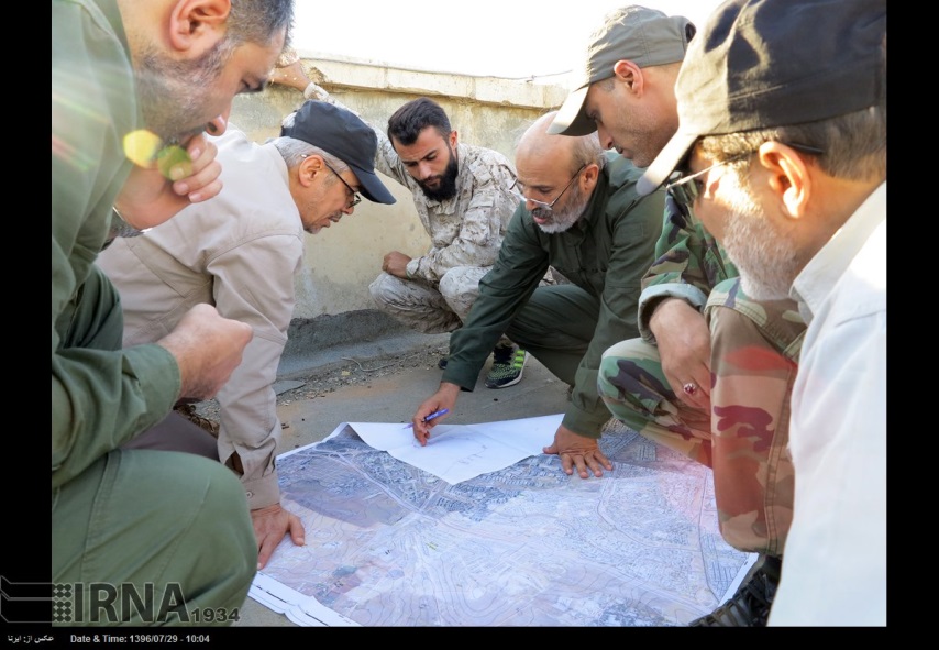 Bagheri at a frontline visit in the area of Aleppo (IRNA, October 20 2017).