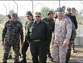 Na'im al-Ghoul, commandant des forces de sécurité nationale dans la bande de Gaza, à la frontière après une autre tentative d'infiltration (Page Facebook des forces de sécurité nationale dans la bande de Gaza, 28 novembre 2017)