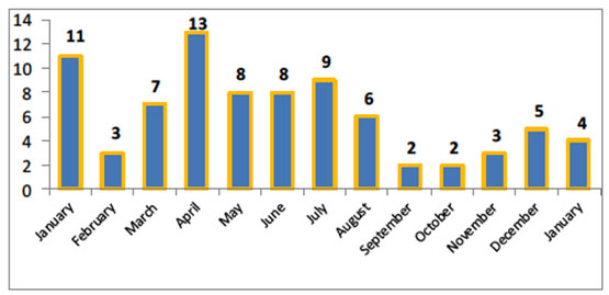 Significant terrorist attacks during the past year