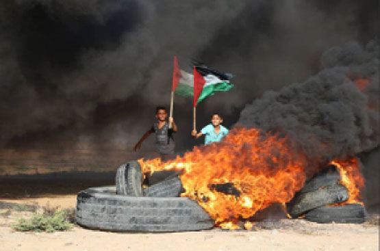 Demonstrations on the border between the Gaza Strip and Israel (Shehab website, July 2, 2017; Palinfo's Twitter account, July 10, 2017)