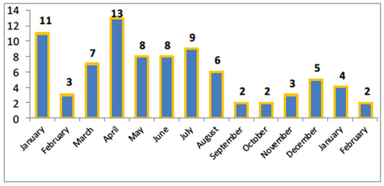 Significant terrorist attacks during the past year