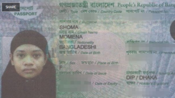 Passport of Momena Shoma, who carried out the ISIS-inspired stabbing attack in Melbourne (The Sydney Morning Herald, February 11, 2018)