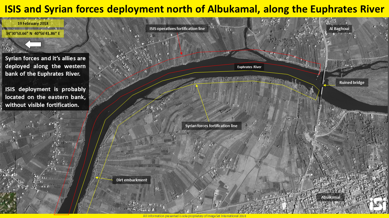 Déploiement de l'Etat islamique et des forces syriennes près d'Abu Kamal (ImageSat International-ISI)