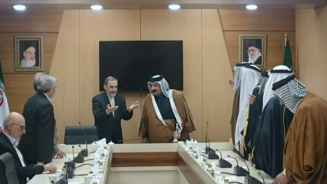 Velayati's meeting with the Sunni tribal leaders from Iraq (ISNA, February 26 2018).