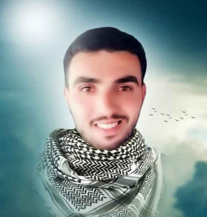 Portrait du Palestinien qui a perpétré l'attentat à la voiture qui le représente en tant que héros.