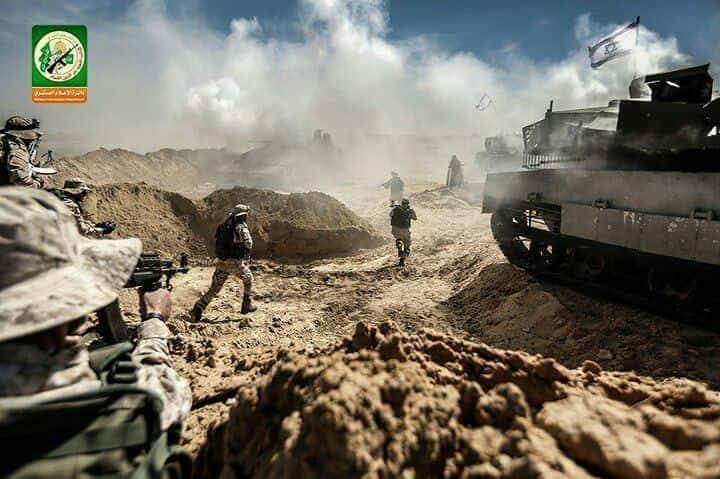 Storming IDF tanks (PalInfo’s Twitter account, March 25, 2018)