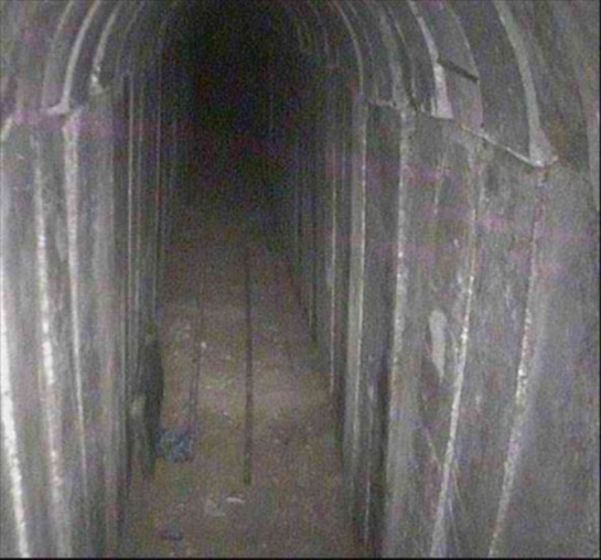 Der Eingang des Tunnels, der östlich von Jebaliya geortet wurde (Website des IDF-Presseamtes, 15. April 2018)