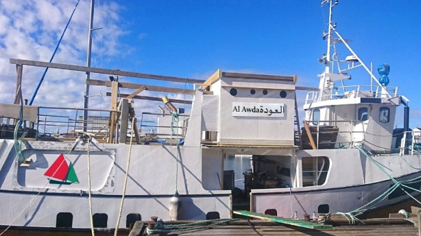 Das Schiff „Al Auda“ (Website der norwegischen Kampagne „Schiff für Gaza“, 13. April 2018)