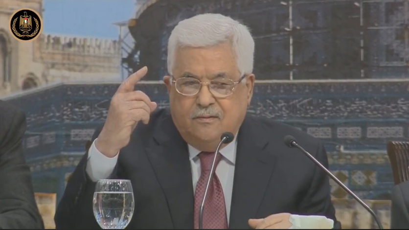 Mahmoud Abbas lors de la cérémonie d'ouverture (Page Facebook de Mahmoud Abbas, 30 avril 2018)