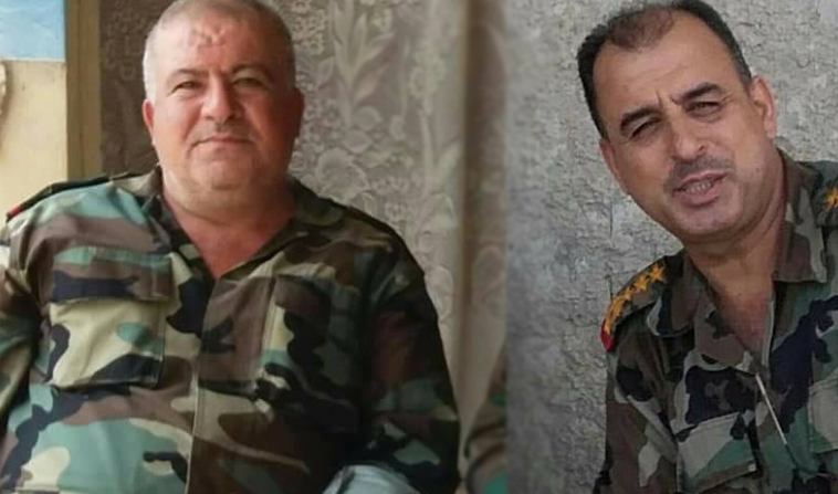 Liwa (Maj.-Gen.) Yusuf Mohammad Ali and Liwa (Maj. Gen.) Imad Adnan Ibrahim from the Syrian army who were killed in the fighting against the rebel forces in the rural area of Daraa (Enab Baladi, July 1, 2018)