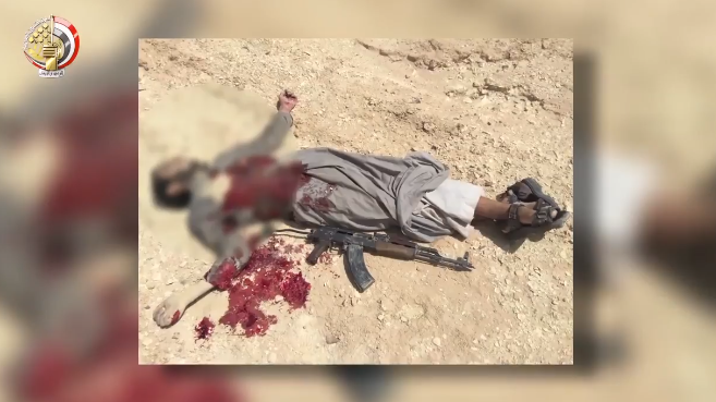 Body of a “terrorist operative” killed in Sinai.