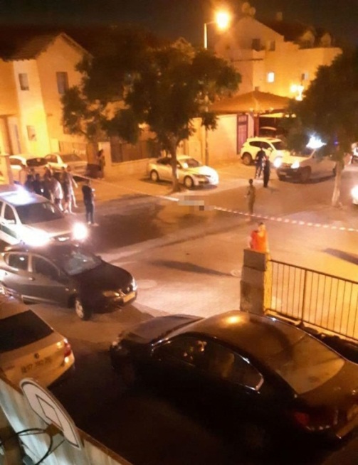 La escena del ataque terrorista en el asentamiento de Adam (sitio web de QUDSN, 26 de julio de 2018)