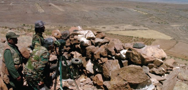 Syrian army observation position on the outskirts of the Al-Safa area (Syrian Al-Watan, August 7, 2018)