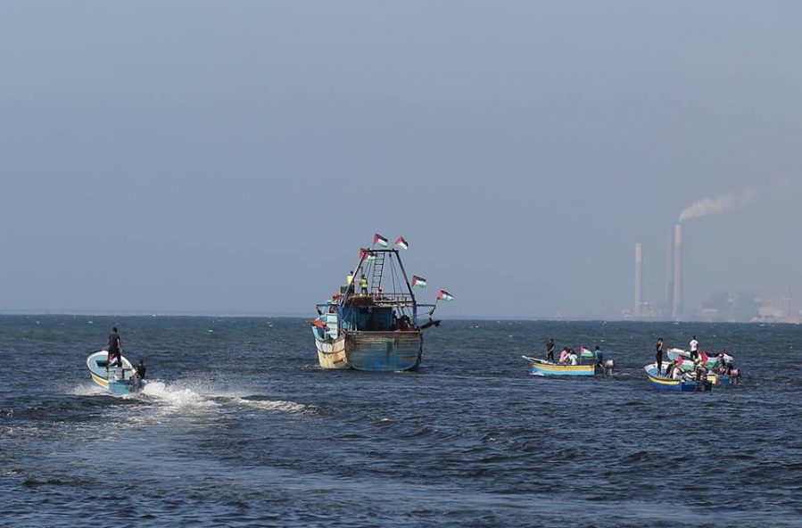 La al-Hurriyya saliendo de una de las estaciones intermedias en su trayecto a Gaza (página Facebook de la “Coalición de la Flotilla de la Libertad”, 3 de agosto de 2018)