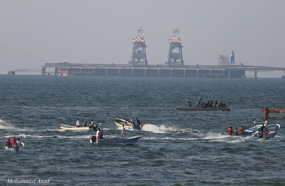 Les bateaux naviguent vers la frontière Nord de Gaza (Comptes Twitter Palinfo et Palestine Online, 2 septembre 2018)