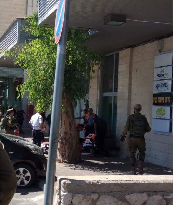 Scene of the stabbing attack in Gush Etzion (PALINFO Twitter account, September 16, 2018). 