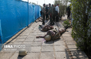 Bodies of soldiers killed in the attack (shabnamnezami@ShabnamNezami Twitter account, September 22, 2018)