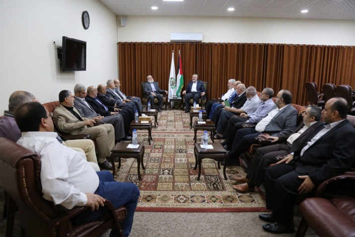 The leadership of Hamas and the PIJ meet to discuss the Egyptian initiative (Palinfo Twitter account, November 1, 2018).