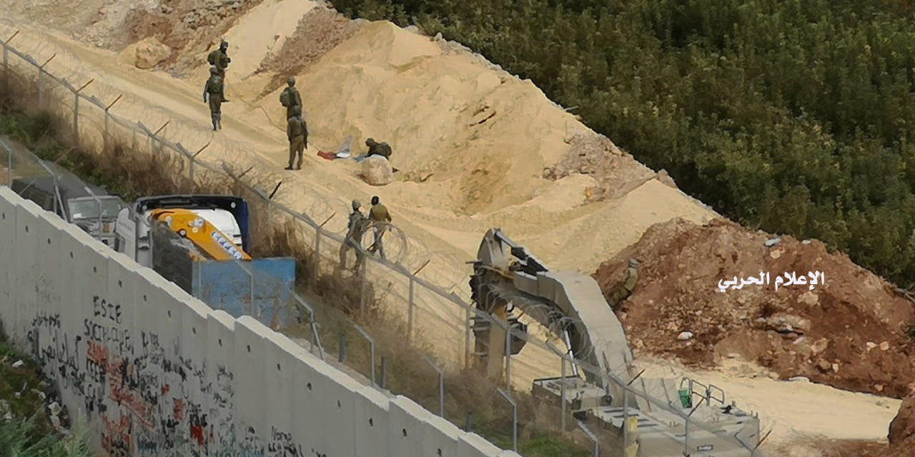 תמונות שפרסם מוסד ההסברה הקרבית של חזבאללה המתעדות את פעילות צה"ל בגבול הצפון