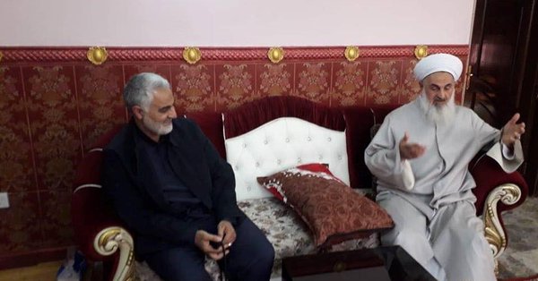 The meeting with Iraq’s mufti, attended by Soleimani and Abu Mahdi al-Muhandis (BaghdadToday.news, December 4 2018).