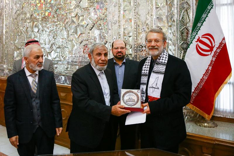 Die Hamas-Delegation trifft mit Ali Laridschani zusammen (die iranische Nachrichtenagentur IRNA auf Arabisch, 22. Dezember 2018)