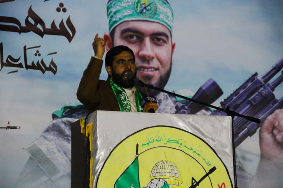 Senior Hamas figure Musheir al-Masri speaking at an event in the eastern Gaza Strip (Hamas website, January 20, 2019).