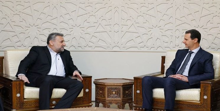 The meeting between the Syrian president and the chairman of the Majlis Foreign Policy and National Security Committee (Fars, January 14 2019).