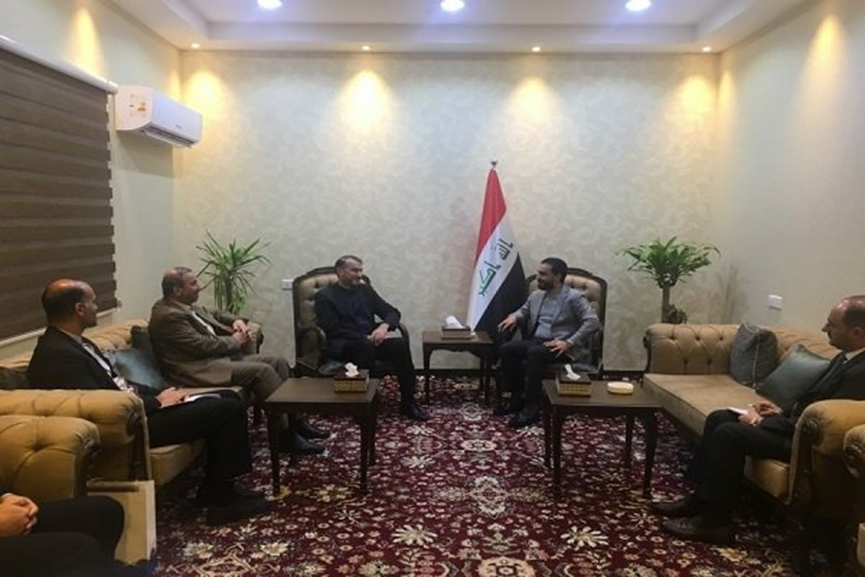 A meeting between Abdollahian and the speaker of the Iraqi Parliament (Mehr, February 5 2019).