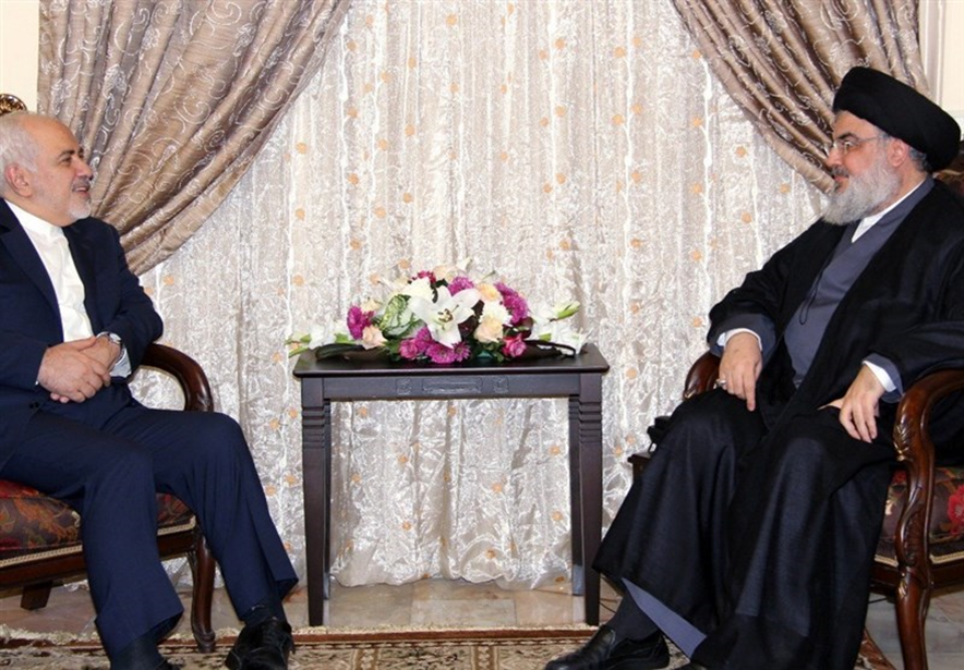 The meeting between Iranian minister of foreign affairs and Hassan Nasrallah (Tasnim, February 11 2019).