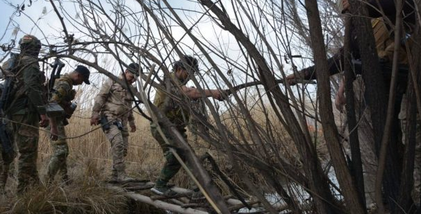 Popular Mobilization operatives during an operation that destroyed ISIS hiding places in the western part of the Diyala Province (al-hashed.net, February 23, 2019)