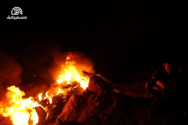 نشاط "وحدة الإرباك الليلي" (حساب المركز الفلسطيني للإعلام على التويتر، 3 آذار / مارس 2019) 