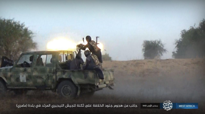 ISIS attack on a post of the Nigerian army (Shabakat Shumukh, January 17, 2019).