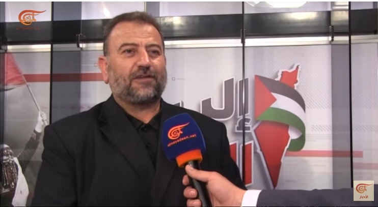 Saleh al-'Arouri, deputy head of Hamas' political bureau, interviewed by the Lebanese al-Mayadeen (al-Mayadeen News YouTube channel, March 30, 2019).