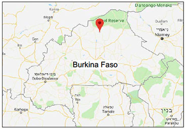 Le site de l'attaque d'une église au Nord du Burkina Faso (Google Maps)