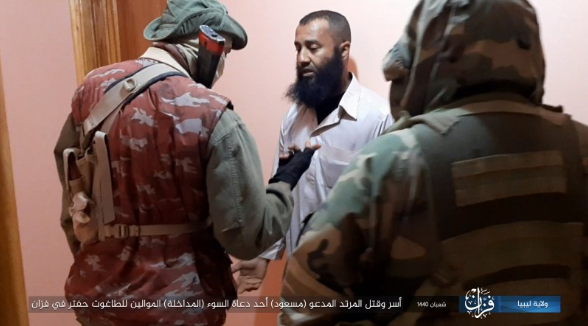 The preacher being captured by ISIS operatives in Libya. 