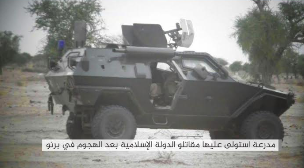 Armored vehicle seized by ISIS operatives (Telegram, May 22, 2019)