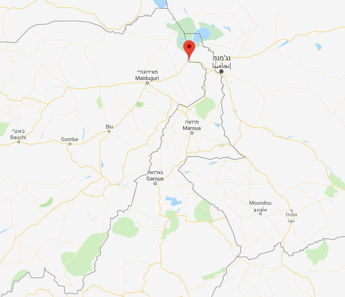 The Fotokol region, near the border between Cameroon and Nigeria (Google Maps) 