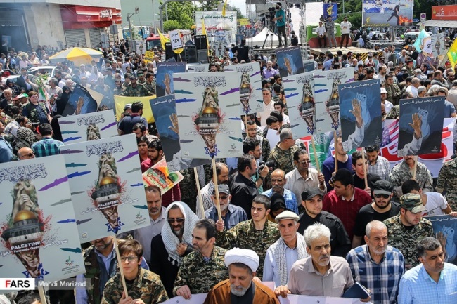 Jerusalem Day parade in Tehran (Fars, May 31, 2019).