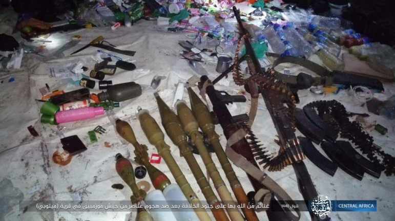 Weapons seized from the Mozambique army (Telegram, June 4, 2019)