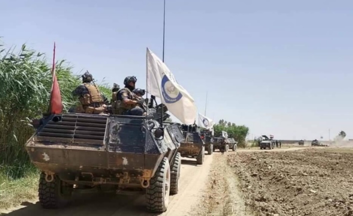 Force de police irakienne à la recherche de membres de l'Etat islamique dans la région d'Al-Hawija à l'Ouest de Kirkouk (Al-Sumaria, 8 juin 2019)