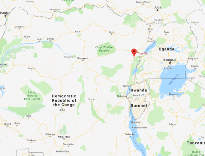 The Beni region, where a Congolese army camp was attacked (Google Maps)