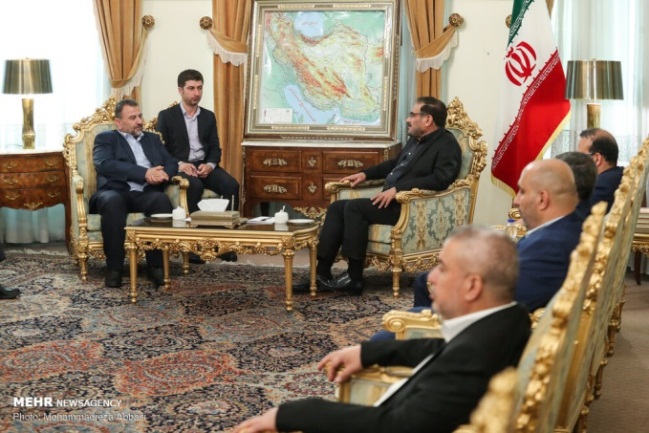 The delegation meets with Ali Shamkhani, secretary of the supreme national security council (Mehr News Agency in English, July 23, 2019).