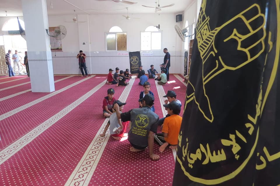 A summer camp activity held in a mosque (PIJ in Rafah Facebook page, July 28, 2019).