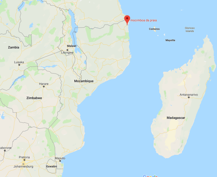 Mocimboa de Praia, in northeastern Mozambique (Google Maps)