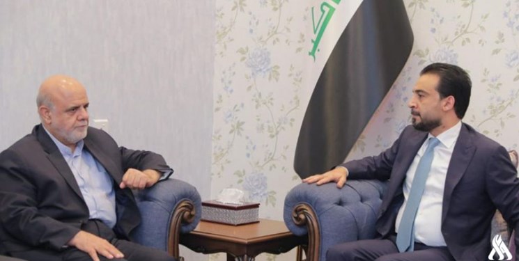 The meeting between the Iranian ambassador to Baghdad with the speaker of the Iraqi parliament (Fars, August 5, 2019).